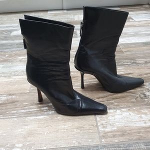 Jimmy Choo black leather booties